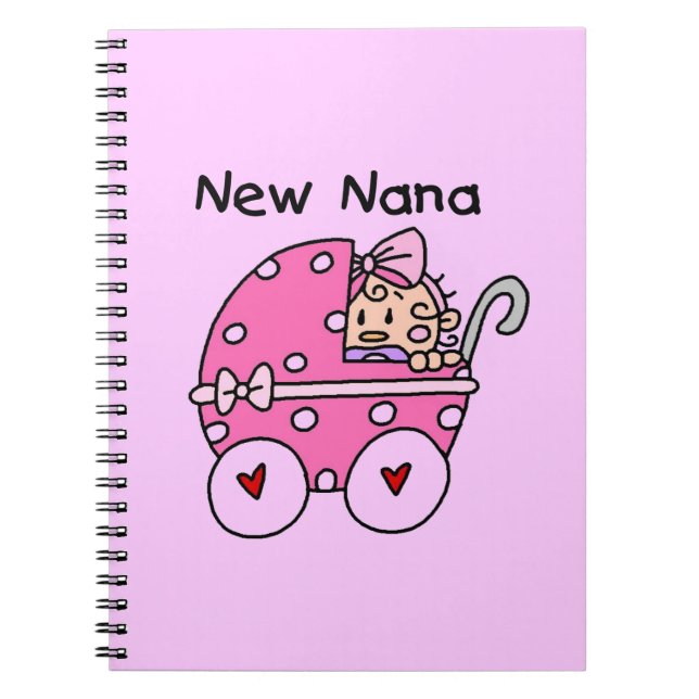 New Nana Baby in Carriage Gifts Notebook (Front)