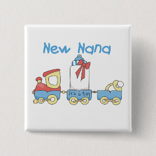 New Nana - Train Tshirts and Gift 15 Cm Square Badge