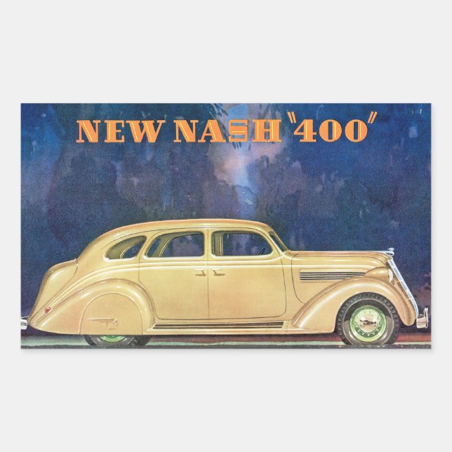New Nash "400" Rectangular Sticker (Front)