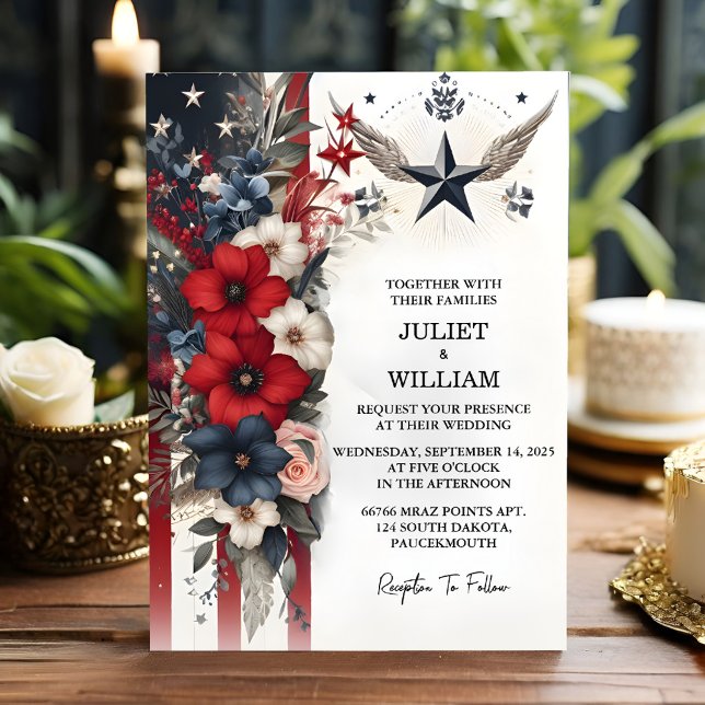 New Navy Army War Marine Tactical Military Wedding Invitation (Creator Uploaded)