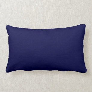 New Navy Blue Solid Lumbar Pillow Gift