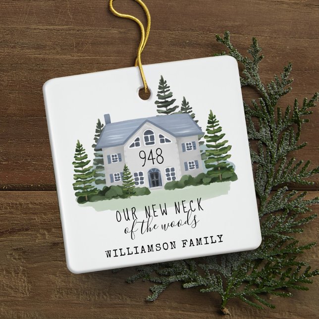 New Neck Of The Woods First Christmas Home Photo Ceramic Ornament (New Neck Of The Woods First Christmas Home Photo Ceramic Ornament)