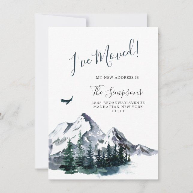 New Neck of the Woods  Moving Announcement Card (Front)