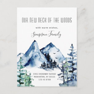 New Neck of the Woods  Moving Announcement Postcard