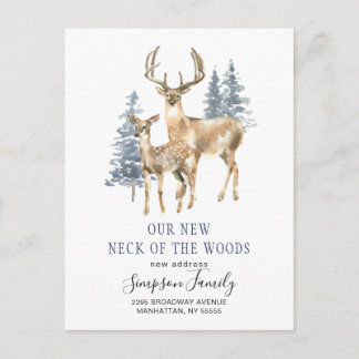 New Neck of the Woods  Moving Announcement Postcard