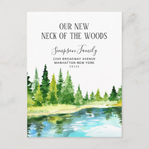 New Neck of the Woods Moving Announcement Postcard