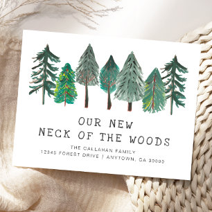 New Neck of the Woods Moving Announcement Postcard