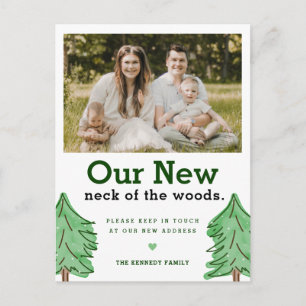 New Neck Of The Woods Photo Moving Announcement Postcard