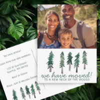 NEW NECK OF WOODS Custom PHOTO Watercolor Trees