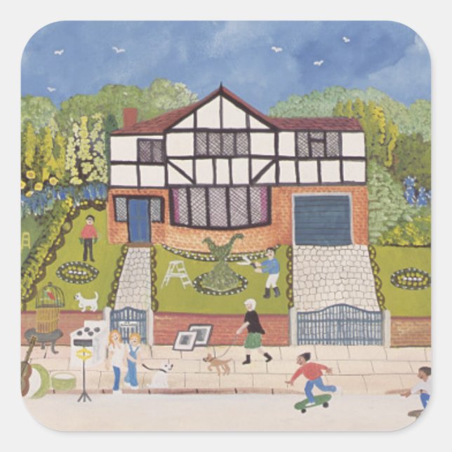 New Neighbourhood Square Sticker (Front)