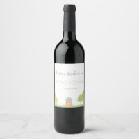 New neighbours | sorry for the mess wine label