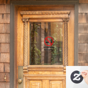 NEW! 🚭 No Smoking Vaping Cling - 8x8 Sqaure 