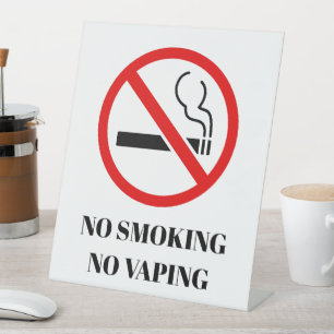 NEW! 🚭No Smoking Vaping Pedestal Sign - 10"X12"