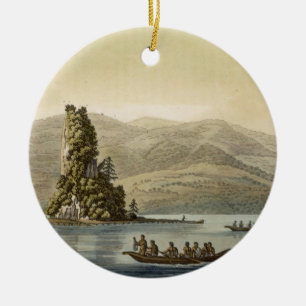 New Norfolk near Vancouver (colour engraving) Ceramic Tree Decoration