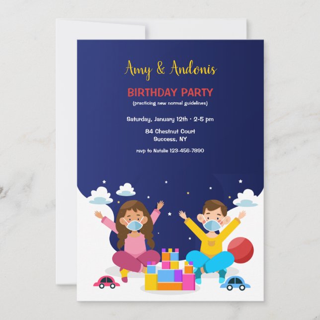 New Normal Kids At Play Invitation (Front)