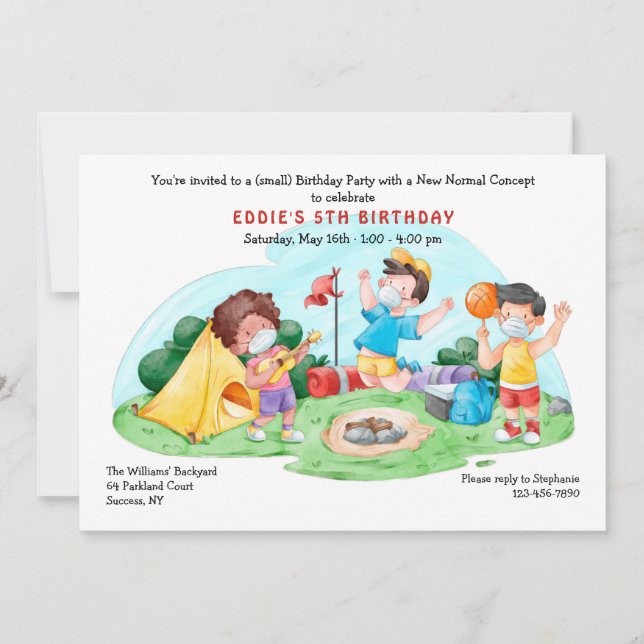 New Normal Outdoor Birth Party Invitation (Front)