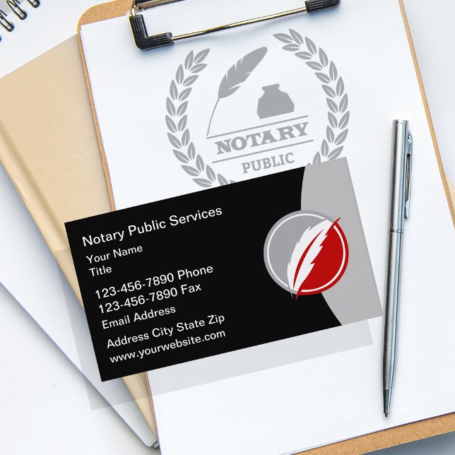 New Notary Public Business Card Design (Creator Uploaded)