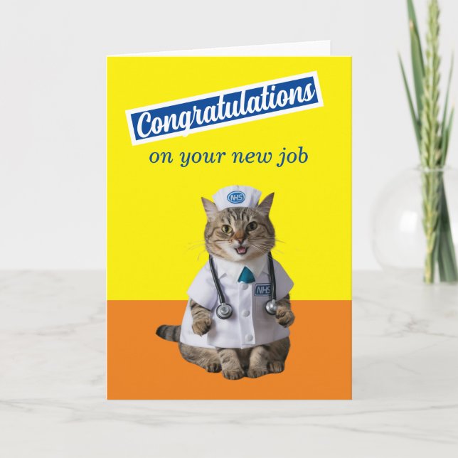 New Nurse Doctor Congratulations new job graduate Card (Front)