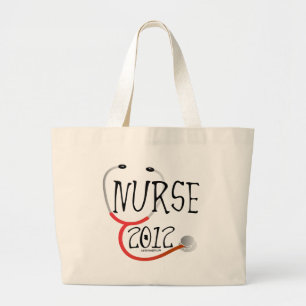 New Nurse Graduation Announcement 2012 Large Tote Bag