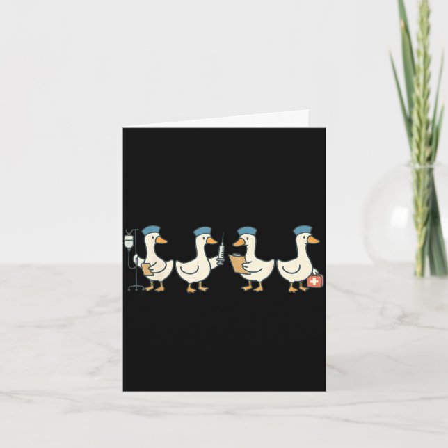 New nurse graduation goose school nursing  card (Front)