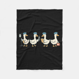 New nurse graduation goose school nursing fleece blanket