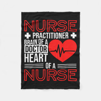 New Nurse Practitioners Nurse Practitioner Brain Fleece Blanket