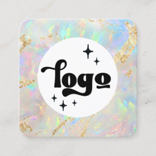 new opal design square business card