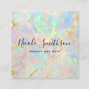 new opal design square business card