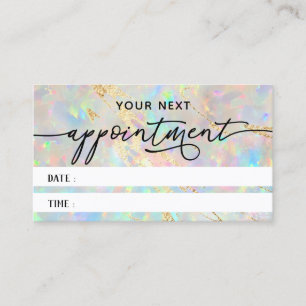 new opal texture appointment card