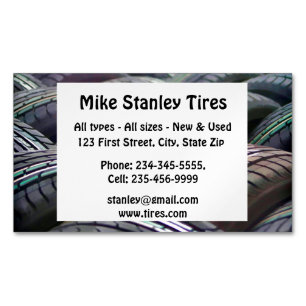 New or Used Tire Sales Custom Business Card
