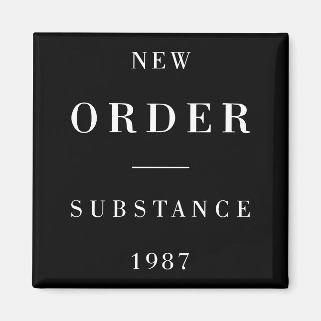 New Order Substance Baseball  Magnet (Front)