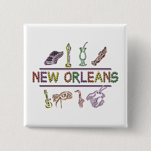 New Orleans 15 Cm Square Badge