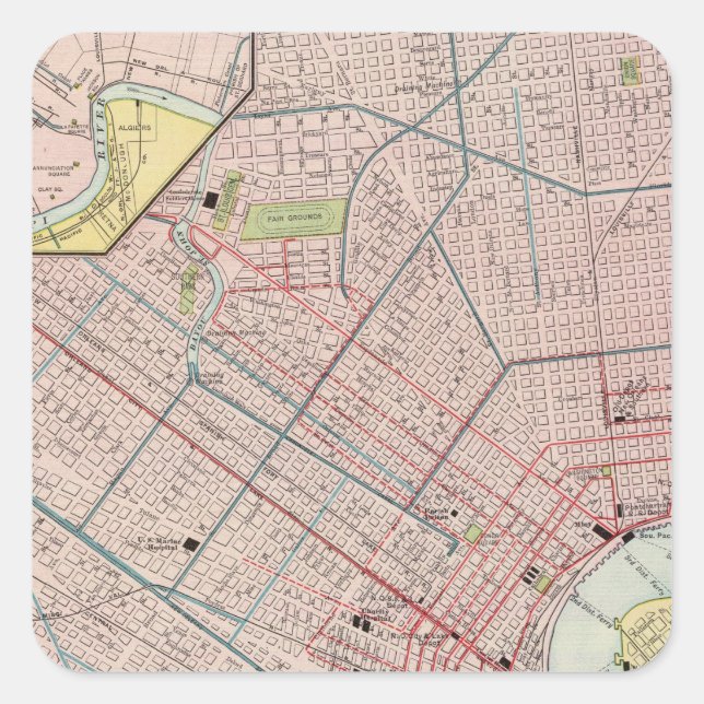 New Orleans 2 Square Sticker (Front)