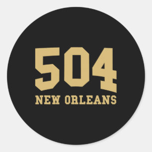 New Orleans Area Code 504 - Hometown Pride - Clic Classic Round Sticker