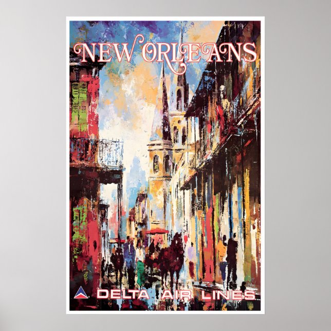 New Orleans Art Delta Travel Poster Jack Laycox (Front)