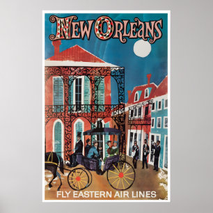 New Orleans Art Eastern Travel Poster Louisiana