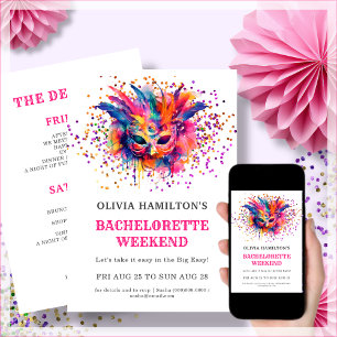 New Orleans Bachelorette Itinerary Weekend Invitation