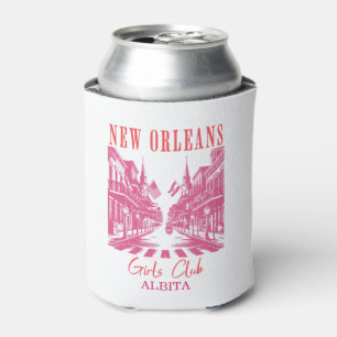 new orleans bachelorette pink can cooler