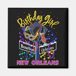 New Orleans Birthday Girl's French Quarter Birthda Magnet