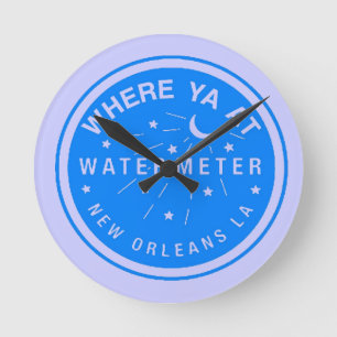 New Orleans Blue Water Metre Clock