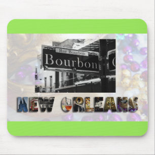 New Orleans Bourbon Street Beads NOLA Mouse Pad