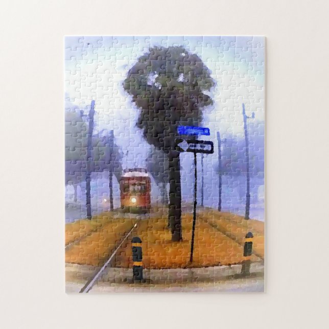 New Orleans Canal St Streetcars Jigsaw Puzzle (Vertical)