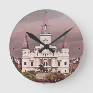 New Orleans Cathedral Round Clock