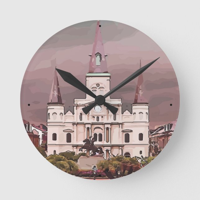 New Orleans Cathedral Round Clock (Front)