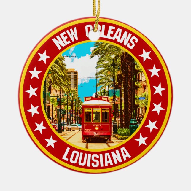 New Orleans                                        Ceramic Tree Decoration (Front)
