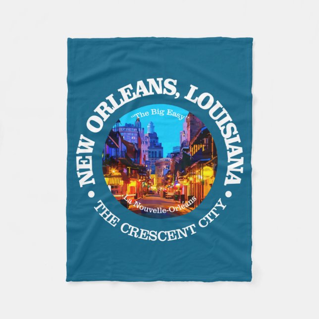 New Orleans Cities  Fleece Blanket (Front)