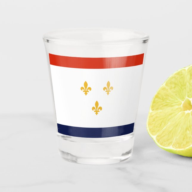New Orleans city flag Shot Glass (Front)