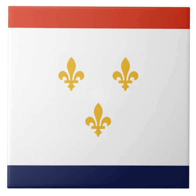 New Orleans city flag Tile (Front)