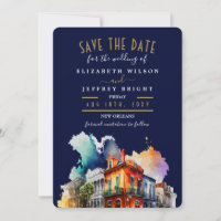 New Orleans City French Quarter Save The Date