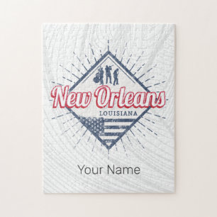 New Orleans City Louisiana United States Vintage Jigsaw Puzzle
